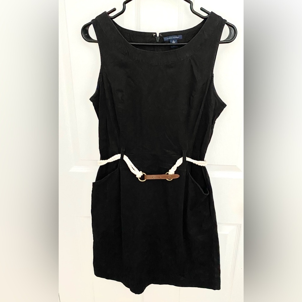 Tommy Hilfiger Black Mini Dress with Rope Belt
